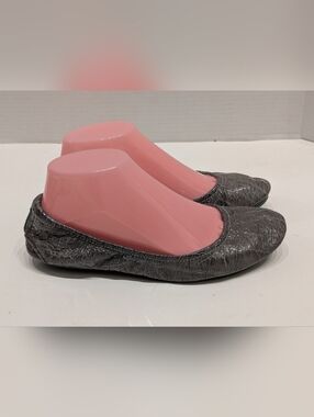 Tieks By Gavrieli Women's 7 Slate Grey Croc Print Patent Leather Ballet Flats
